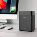 ORICO DS200U3 Caja de disco duro USB 3.0 de tipo magnético con 2 bahías de 3,5 pulgadas y indicador LED azul, USB 3.0