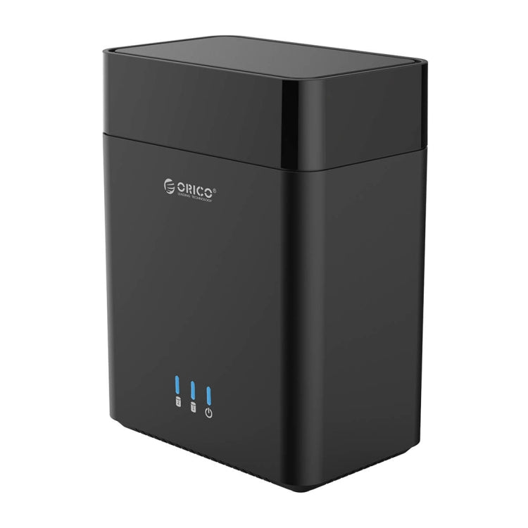 ORICO DS200U3 Caja de disco duro USB 3.0 de tipo magnético con 2 bahías de 3,5 pulgadas y indicador LED azul, USB 3.0