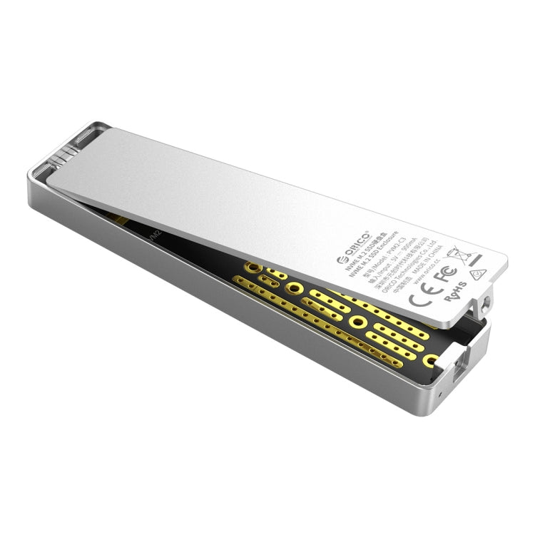 ORICO PVM2-C3 M.2 M-Key a USB 3.1 Gen2 USB-C / Type-C Caja de unidad de estado sólido con tapa, capacidad máxima de soporte: 2 TB