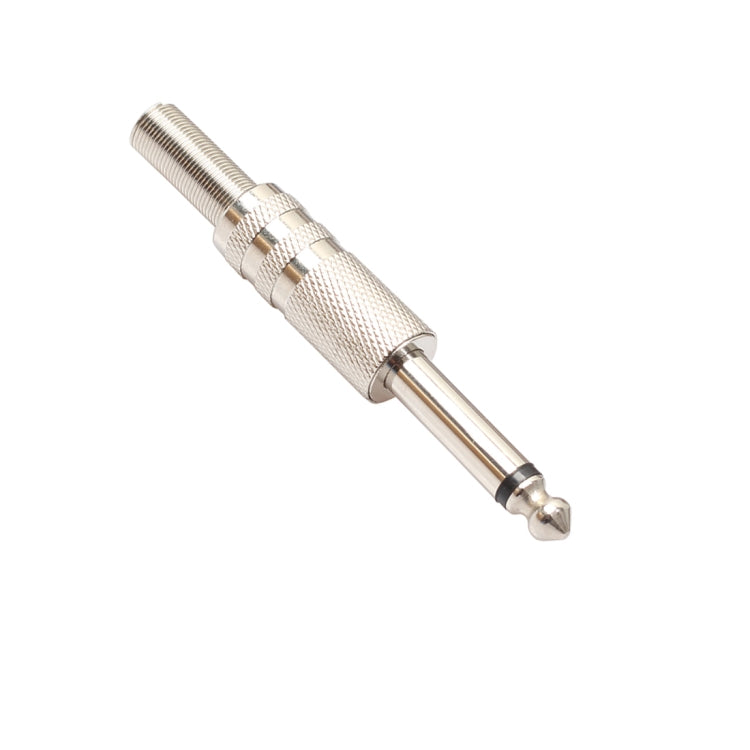 10 Uds. Conector de Audio tipo soldado de aleación de Zinc de 2 pines de 6,5mm conector de Audio 6,35, 10 PCS
