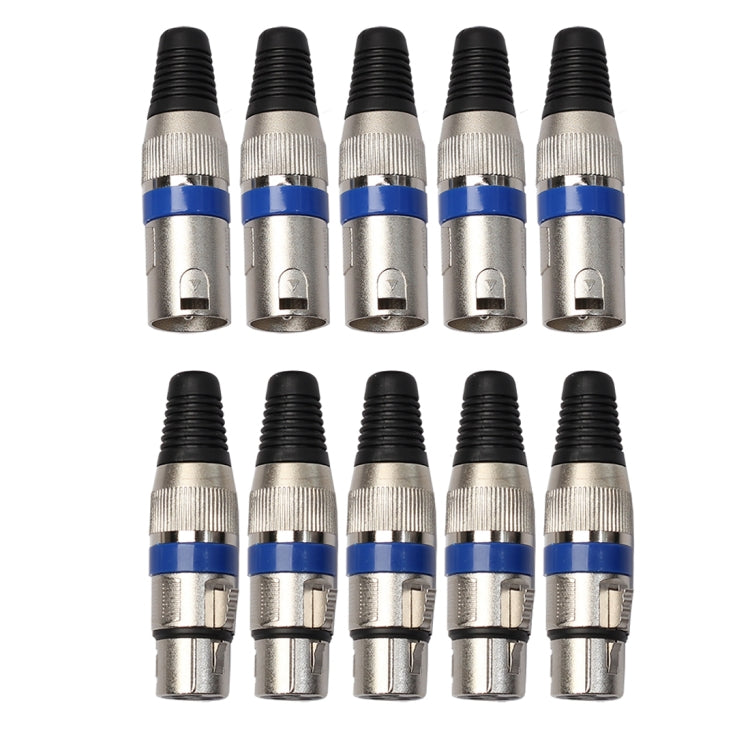 5 pares de conector XLR macho + hembra, conector para clavija de micrófono, 5 Pairs