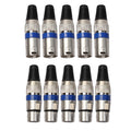 5 pares de conector XLR macho + hembra, conector para clavija de micrófono, 5 Pairs