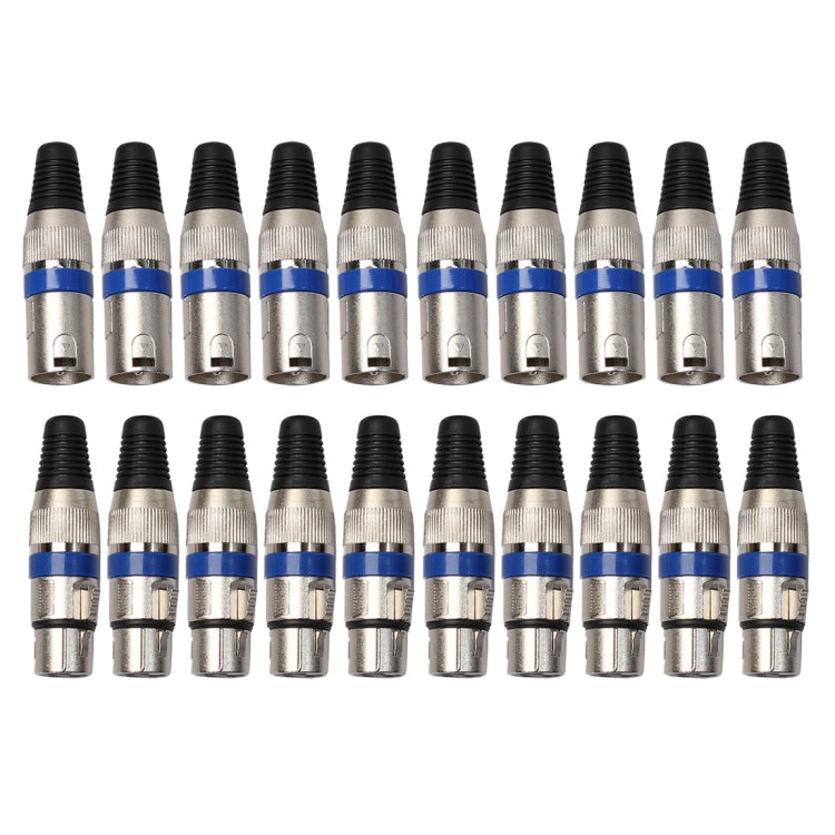 10 pares de conector XLR macho + hembra, conector para clavija de micrófono, 10 Pairs