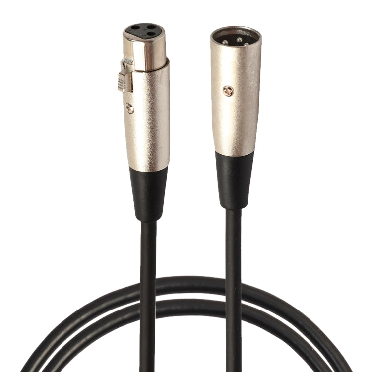 Cable blindado de micrófono XLR macho a XLR hembra de 3 pines de 1m Cable de audio para micrófono, Length: 1m