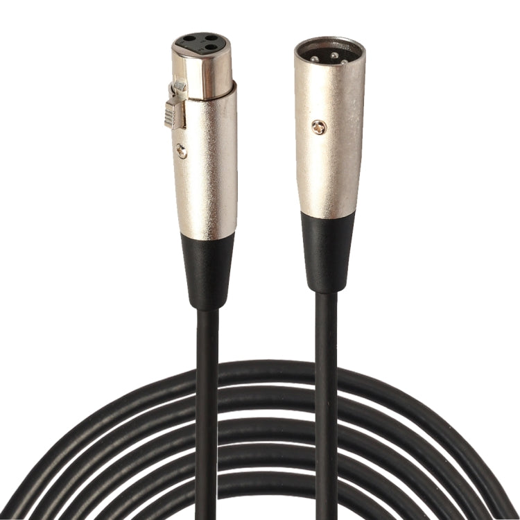 Cable blindado de micrófono XLR macho a XLR hembra de 5m de 3 pines Cable de audio para micrófono, Length: 5m
