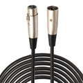 Cable blindado de micrófono XLR macho a XLR hembra de 3 pines de 10m Cable de audio para micrófono, Length: 10m