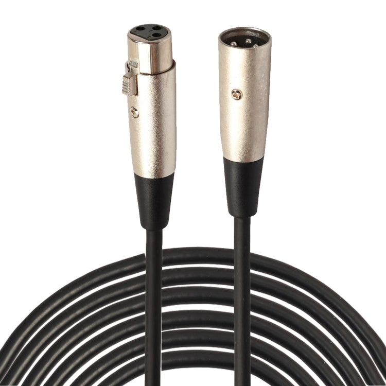 Cable blindado de micrófono XLR macho a XLR hembra de 3 pines de 10m Cable de audio para micrófono, Length: 10m