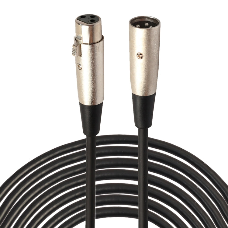 Cable blindado de micrófono XLR macho a XLR hembra de 3 pines de 15m Cable de audio para micrófono, Length: 15m