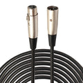 Cable blindado de micrófono XLR macho a XLR hembra de 3 pines de 15m Cable de audio para micrófono, Length: 15m
