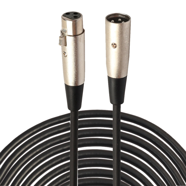 Cable blindado de micrófono XLR macho a XLR hembra de 20m de 3 pines Cable de audio para micrófono, Length: 20m
