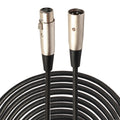 Cable blindado de micrófono XLR macho a XLR hembra de 20m de 3 pines Cable de audio para micrófono, Length: 20m