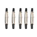 5 pares de conector XLR de 3 pines macho + conector hembra para micrófono, 5 Pairs