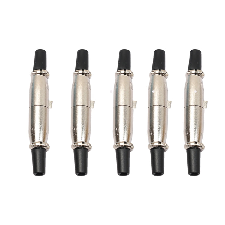 5 pares de conector XLR de 3 pines macho + conector hembra para micrófono, 5 Pairs