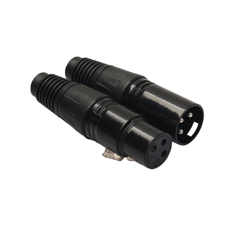 5 pares de conector de cable de audio XLR negro de 3 pines macho y hembra, 5 Pairs