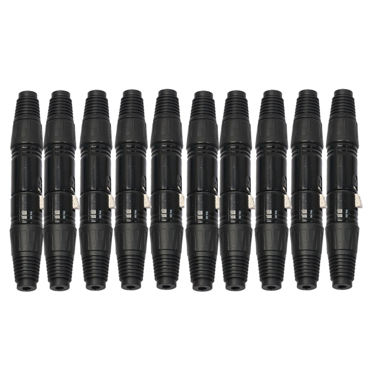 10 pares de conector XLR de 3 pines macho + conector hembra para micrófono, 10 Pairs
