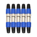 5 pares de conector de audio XLR macho hembra de metal de 3 pines, 5 Pairs