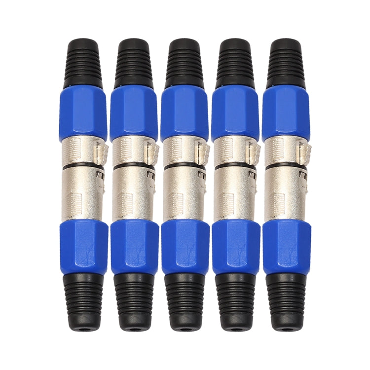 5 pares de conector de audio XLR macho hembra de metal de 3 pines, 5 Pairs
