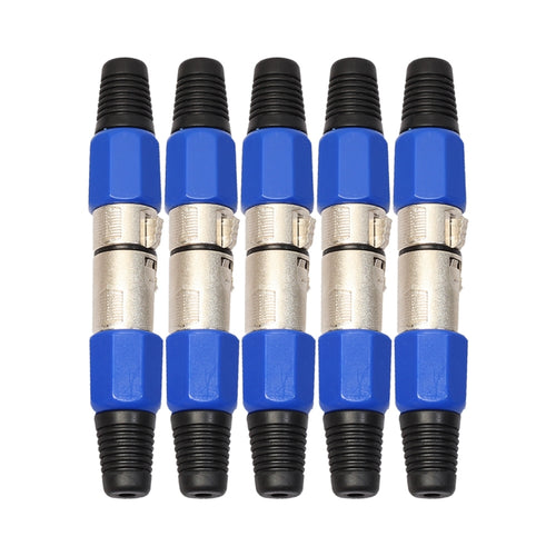5 pares de conector de audio XLR macho hembra de metal de 3 pines, 5 Pairs