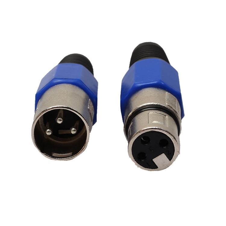 5 pares de conector de audio XLR macho hembra de metal de 3 pines, 5 Pairs