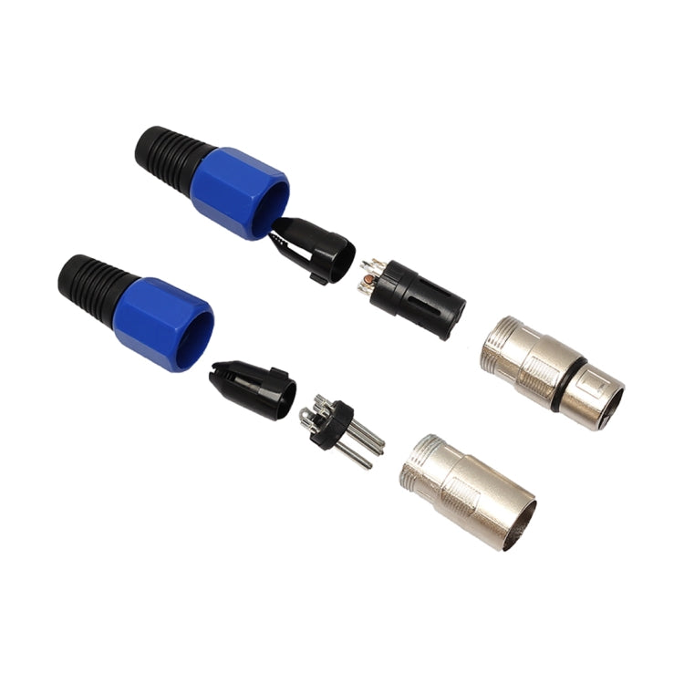 10 pares de conector de audio XLR macho hembra de metal de 3 pines, 10 Pairs