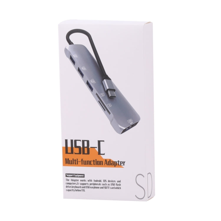 Estación de acoplamiento con adaptador multifunción tipo C / USB-C 6 en 1