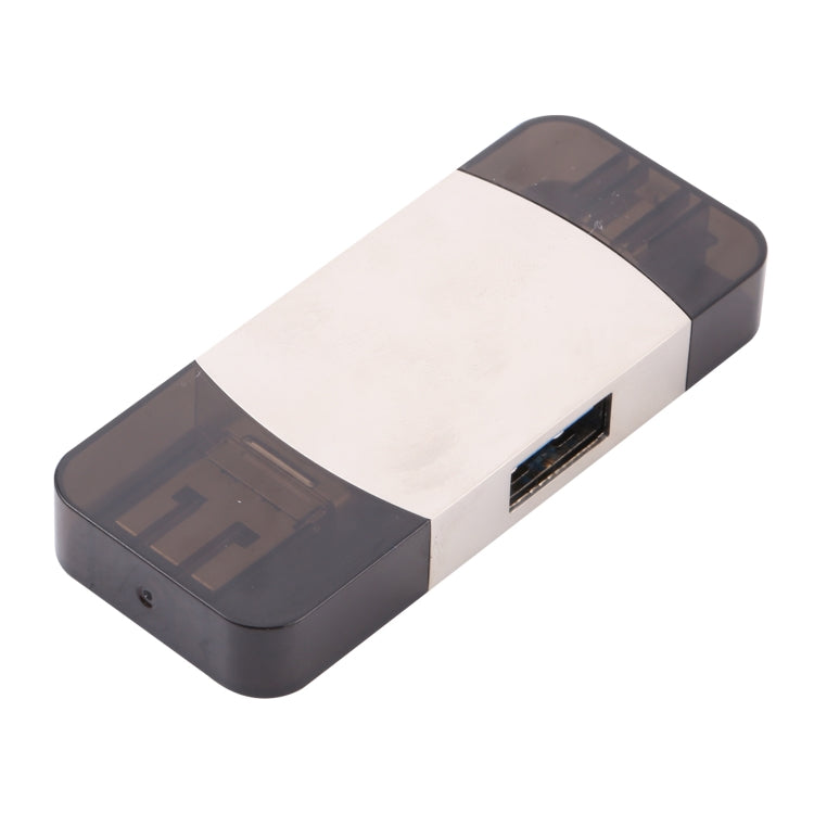 8 en 1 Tipo-C / USB-C + 8 pines + USB dual + SD + TF + Micro tarjeta + Adaptador multifunción OTG, 8 In 1