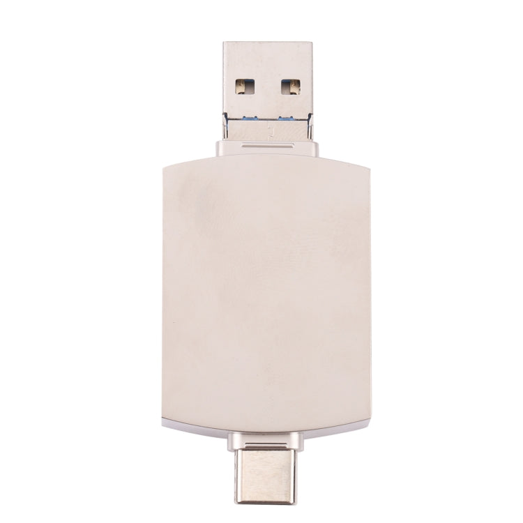 8 en 1 Tipo-C / USB-C + 8 pines + USB dual + SD + TF + Micro tarjeta + Adaptador multifunción OTG, 8 In 1
