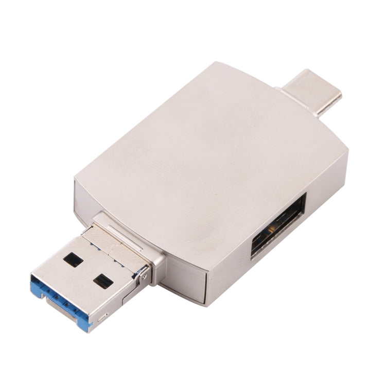 8 en 1 Tipo-C / USB-C + 8 pines + USB dual + SD + TF + Micro tarjeta + Adaptador multifunción OTG, 8 In 1