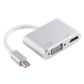 Adaptador 2 en 1 4Kx2K Mini DisplayPort a VGA y HDMI