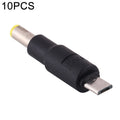10 Uds. Conector de clavija de alimentación CC Micro USB de 5,5x2,5mm, 5.5 x 2.5mm