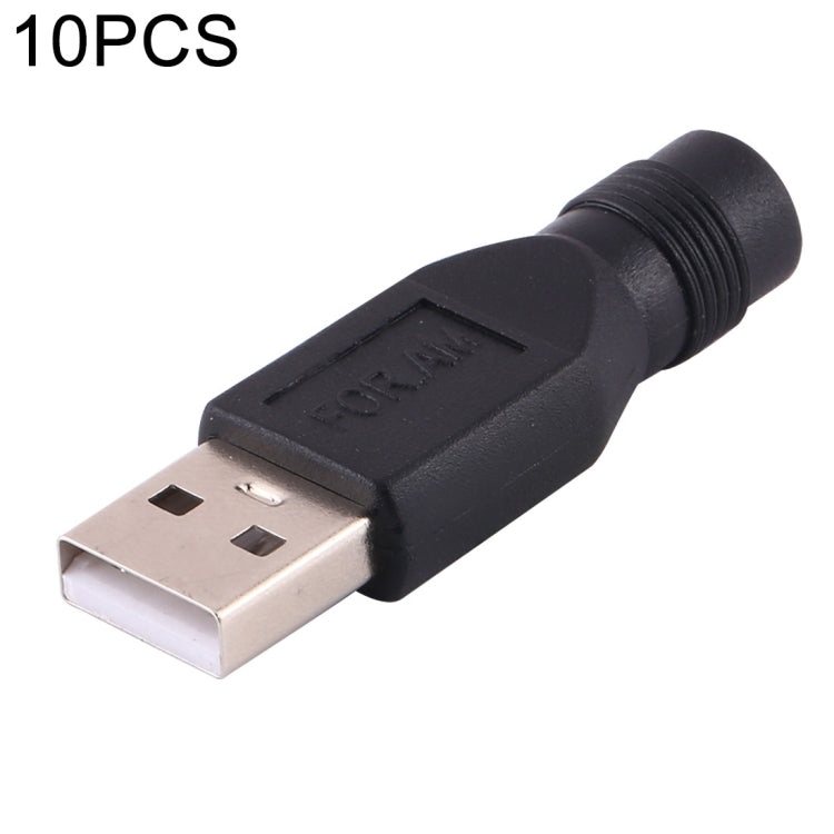 10 piezas de conector de clavija de alimentación de CC de 3,5 x 1,35 mm a USB 2.0, 3.5 x 1.35mm