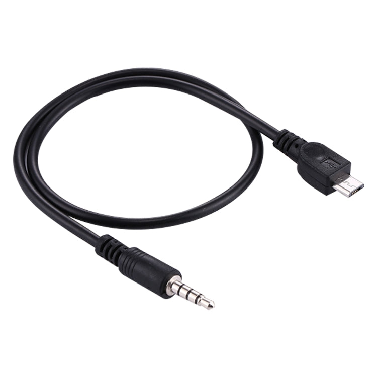Cable auxiliar de audio macho a micro USB macho de 3,5 mm, longitud: aproximadamente 40 cm, Micro USB 40cm