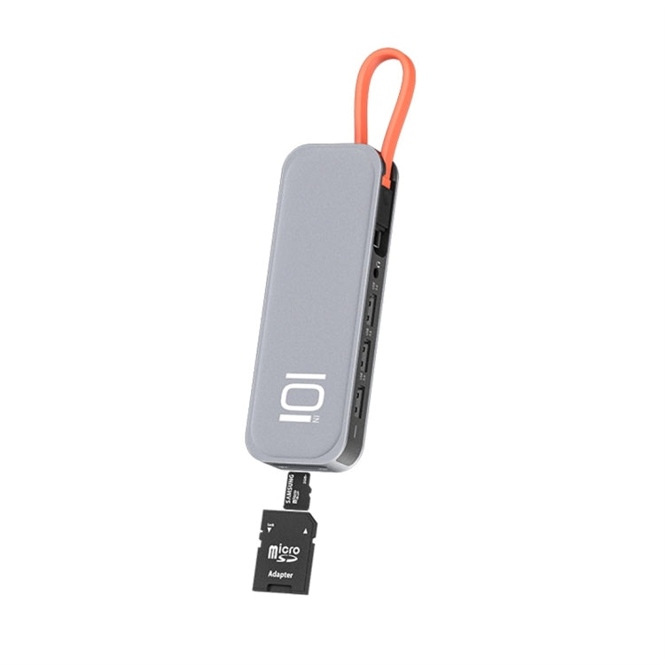 ROCK TR01 Adaptador HUB de extensión multifuncional 10 en 1 tipo C / USB-C a HDMI + VGA, TR01