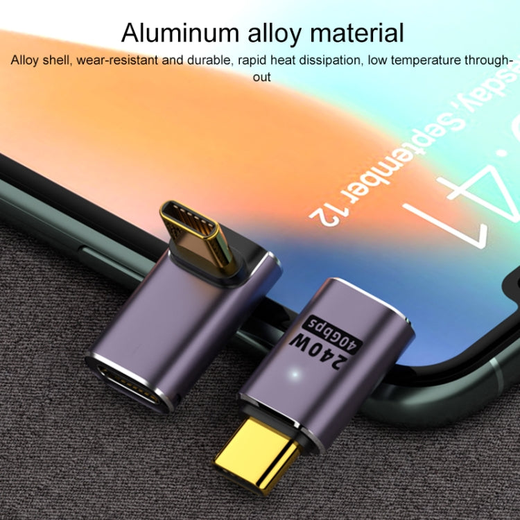 Adaptador recto USB-C/Tipo-C hembra de 240 W a USB-C/Tipo-C hembra de 40 Gbps con luz, Female Straight Adapter
