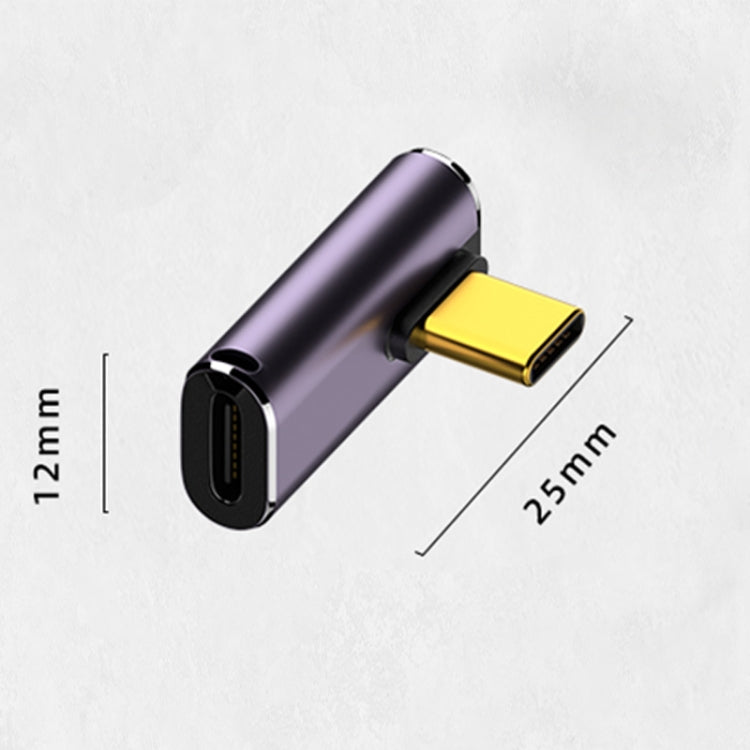 Adaptador de curvatura media de 240 W USB-C/Tipo C hembra a USB-C/Tipo C macho de 40 Gbps con luz, Medium Bend Adapter