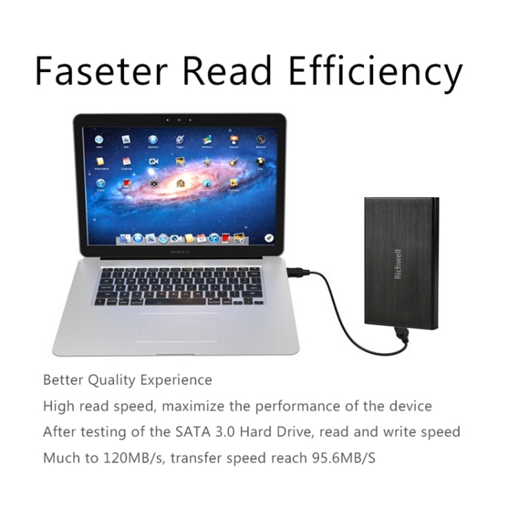Richwell SATA R23-SATA-500GB 500GB Unidad de disco duro móvil con interfaz USB3.0 de 2,5 pulgadas, 500GB
