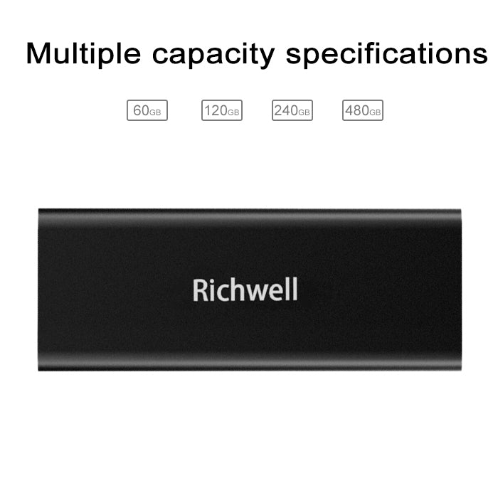 Richwell SSD R280-SSD-60GB Unidad de disco duro móvil de 60 GB para PC de escritorio, 60GB