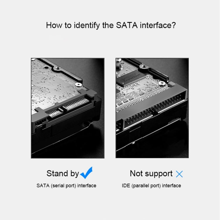 Caja de unidad de estado sólido externa con interfaz USB3.0 universal SATA de 2,5/3,5 pulgadas para computadoras portátiles/de escritorio, capacidad máxima de soporte: 10 TB