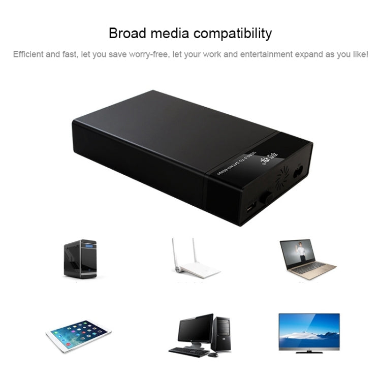 Caja de unidad de estado sólido externa con interfaz USB3.0 universal SATA de 2,5/3,5 pulgadas para computadoras portátiles/de escritorio, capacidad máxima de soporte: 10 TB