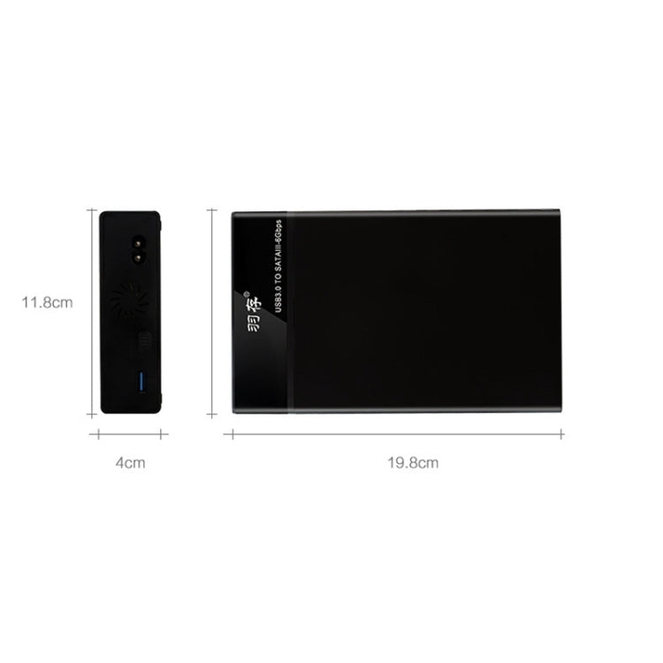 Caja de unidad de estado sólido externa con interfaz USB3.0 universal SATA de 2,5/3,5 pulgadas para computadoras portátiles/de escritorio, capacidad máxima de soporte: 10 TB