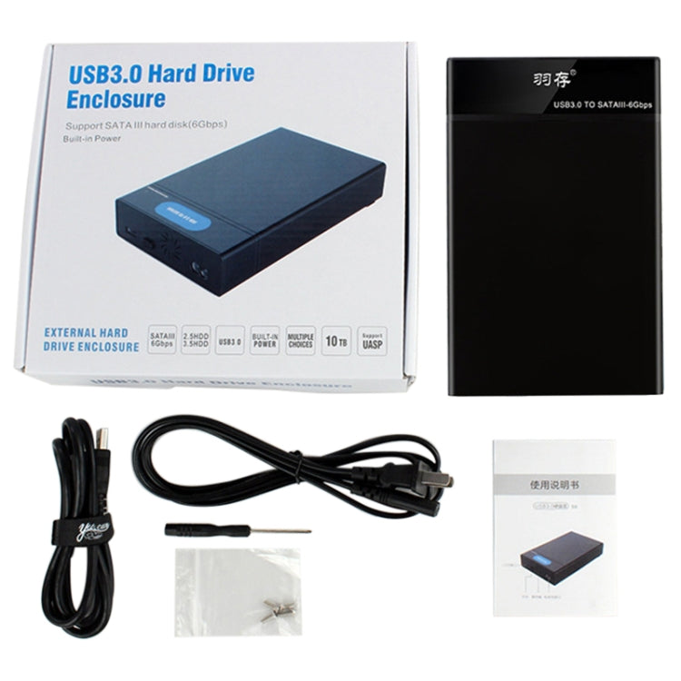 Caja de unidad de estado sólido externa con interfaz USB3.0 universal SATA de 2,5/3,5 pulgadas para computadoras portátiles/de escritorio, capacidad máxima de soporte: 10 TB