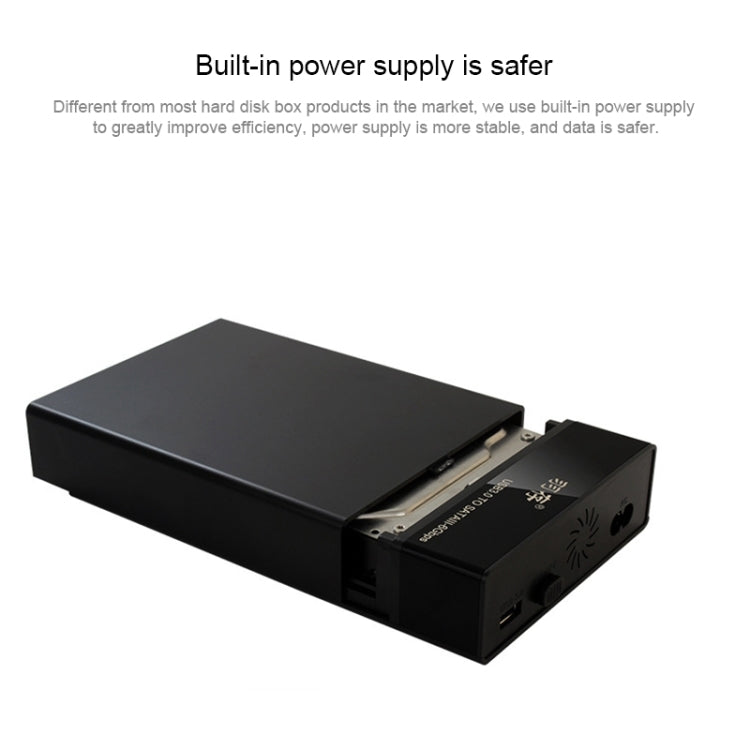 Caja de unidad de estado sólido externa con interfaz USB3.0 universal SATA de 2,5/3,5 pulgadas para computadoras portátiles/de escritorio, capacidad máxima de soporte: 10 TB