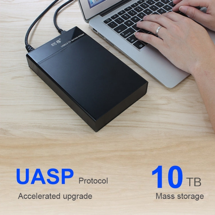 Caja de unidad de estado sólido externa con interfaz USB3.0 universal SATA de 2,5/3,5 pulgadas para computadoras portátiles/de escritorio, capacidad máxima de soporte: 10 TB