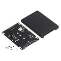 Tarjeta adaptadora M.2 NGFF SSD a SATA III de 2,5 pulgadas con cubierta, NGFF to 2.5 inch SATA III Black, NGFF to 2.5 inch SATA III White