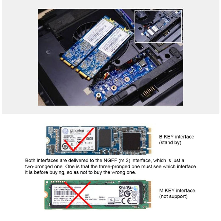 Tarjeta adaptadora M.2 NGFF SSD a SATA III de 2,5 pulgadas con cubierta, NGFF to 2.5 inch SATA III Black, NGFF to 2.5 inch SATA III White