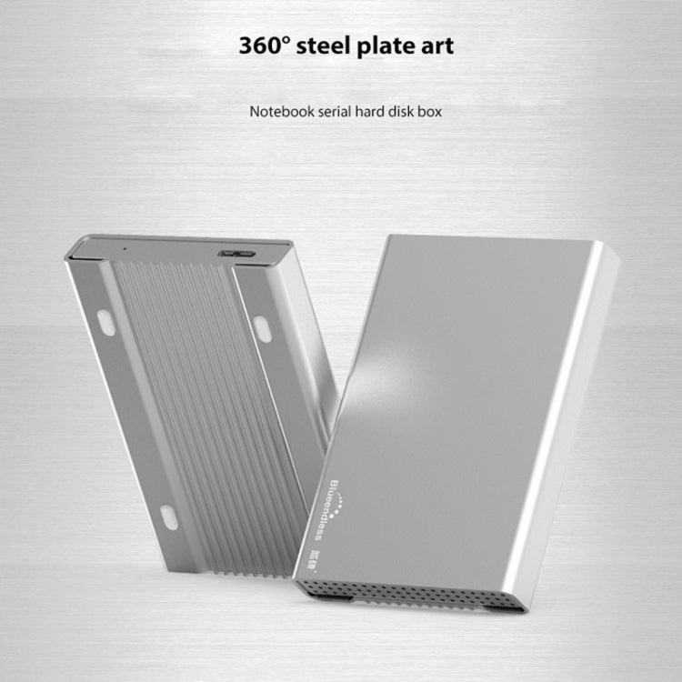 Caja HDD con interfaz Micro B Blueendless U23Q SATA de 2,5 pulgadas con cable USB-C / Type-C a USB-C / Type-C, grosor de soporte: 1 cm o menos, Type-C  (1cm)