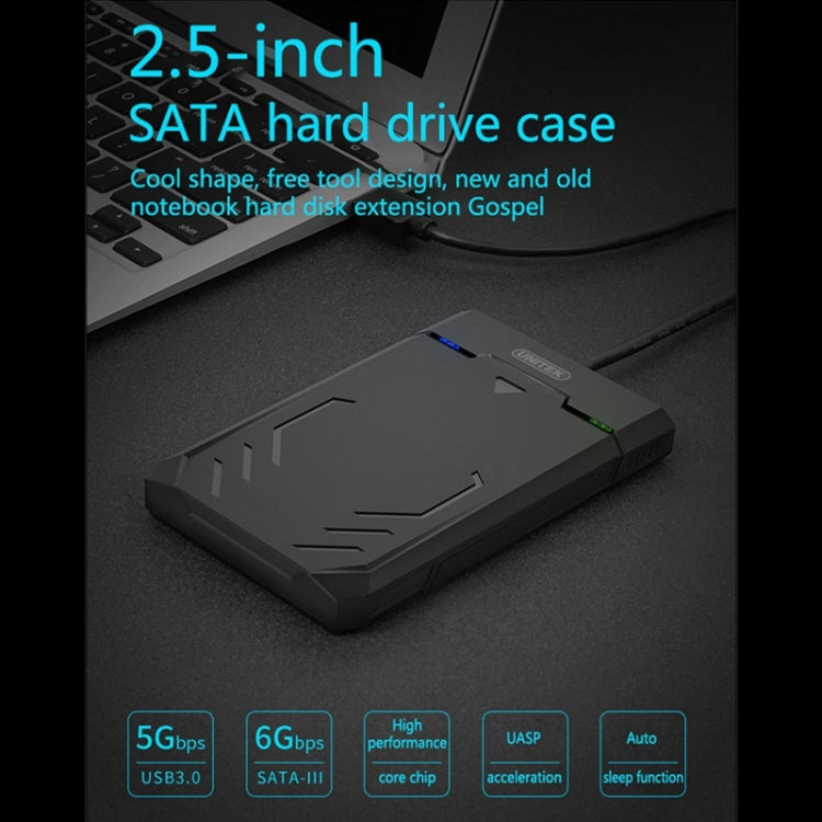 Caja HDD con interfaz USB 3.0 UNITEK SATA de 2,5 pulgadas, longitud: 30 cm, SATA USB 3.0 Interface, Length: 30cm