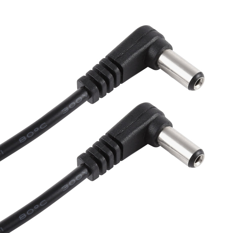 Cable de enchufe de fuente de alimentación CC, codo macho a macho, 30cm, 5A, 5,5 x 2,1mm, CC 12-24V
