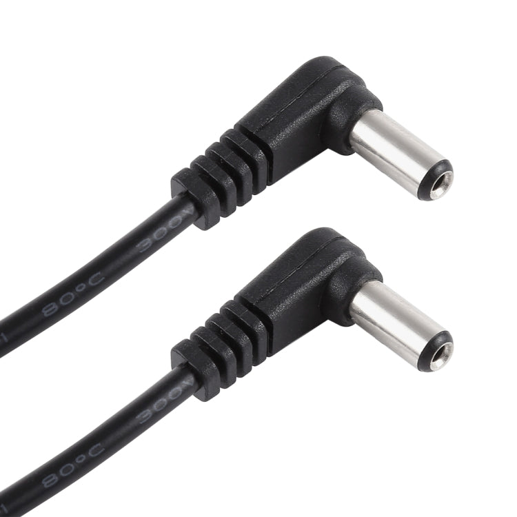 Cable de enchufe de fuente de alimentación CC, codo macho a macho, 30cm, 5A, 5,5 x 2,1mm, CC 12-24V