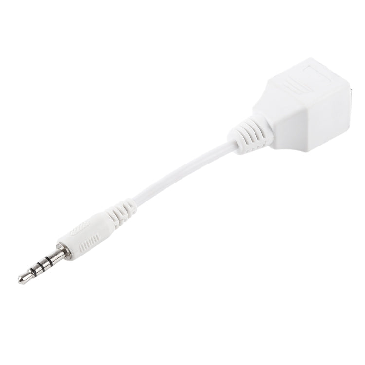 Conector CAT5 RJ45 a adaptador de red LAN Ethernet de audio con conector macho de 4 polos de 3,5 mm, longitud total: aproximadamente 13 cm